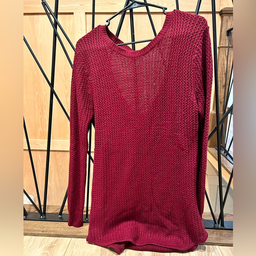 Maroon Sweater Top